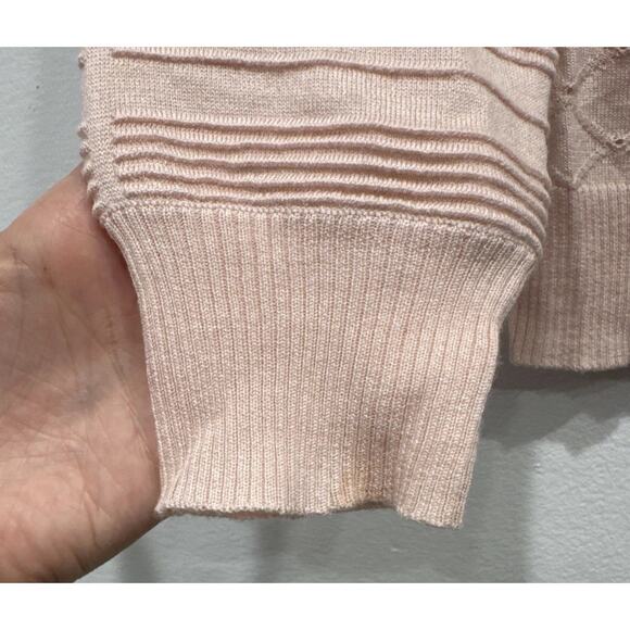 Madeline Thompson Silk Cashmere Sweater Womens Size Small Knit Peach Pink Ruffle - Picture 3 of 8